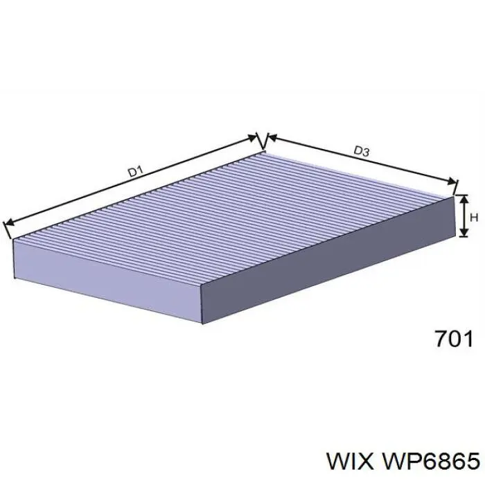 WP6865 WIX фільтр салону