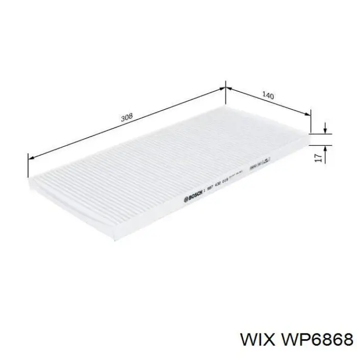 Повітряний фільтр салону WIX WP6868