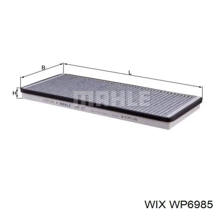 WP6985 WIX Внутрішньосалонний фільтр