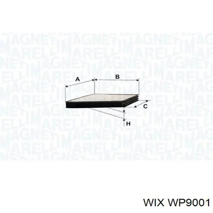 WP9001 WIX фільтр салону