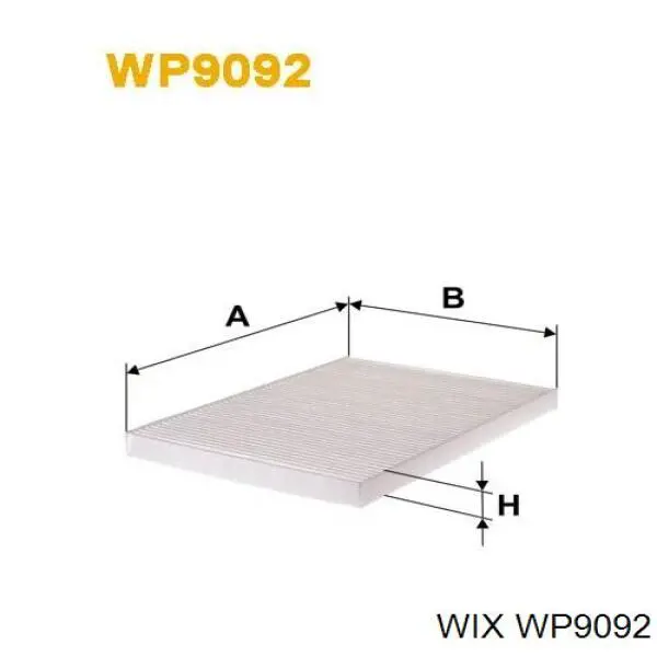 WP9092 WIX фільтр салону