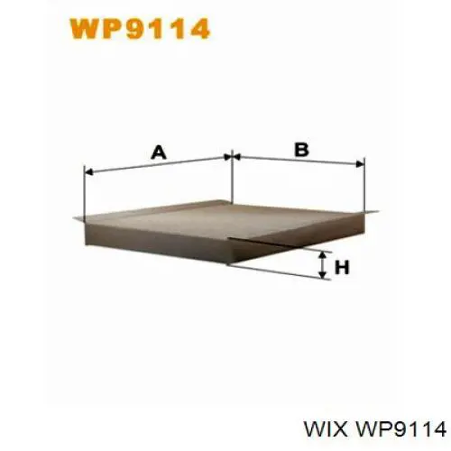 WP9114 WIX Внутрішньосалонний фільтр