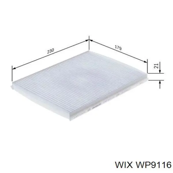 Фільтр повітряний обігрівача WIX WP9116 ціна, від 3.71 USD