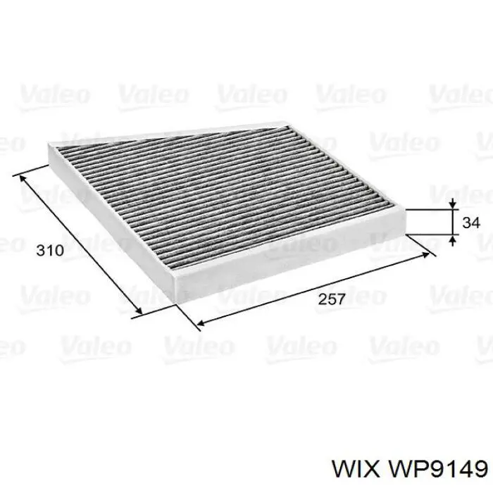Купити WP9149 WIX Фільтр салону вугільний
