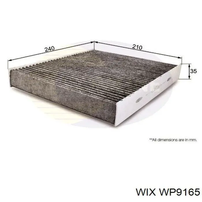 WP9165 WIX фільтр салону