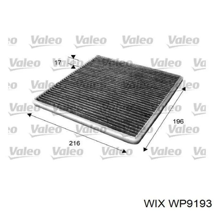 Купити WP9193 WIX Фільтр салону вугільний