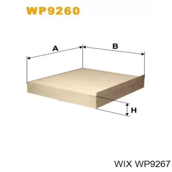 Повітряний фільтр салону WIX WP9267