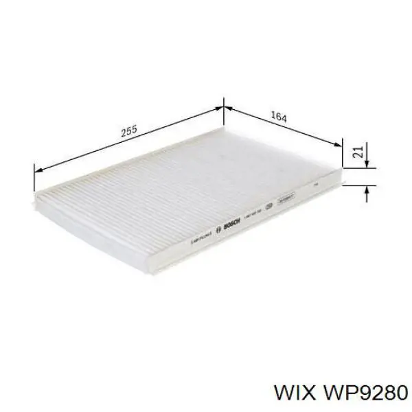 Фільтр повітряний обігрівача WIX WP9280 ціна, від 3.28 USD