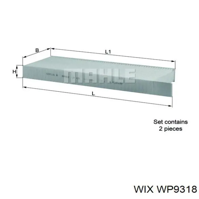 Купити WP9318 WIX Фільтр салону вугільний