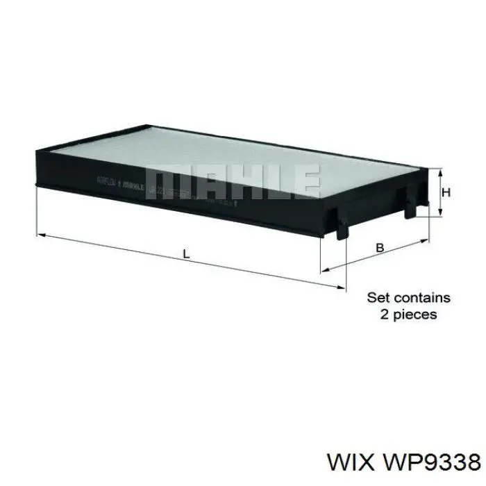WP9338 WIX фільтр салону