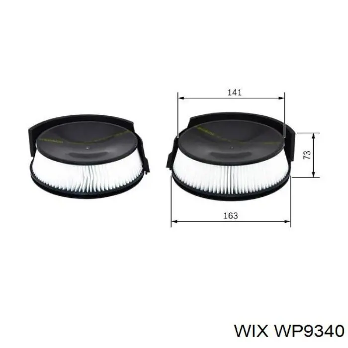 Фільтр повітряний обігрівача WIX WP9340 ціна, від 23.82 USD