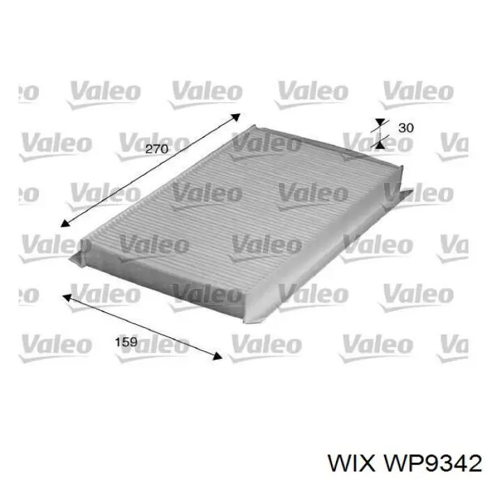 Фільтр повітряний обігрівача WIX WP9342 ціна, від 6.39 USD