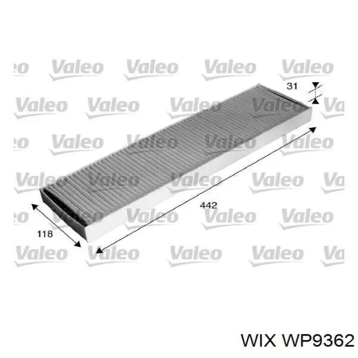 Купити WP9362 WIX Фільтр салону вугільний