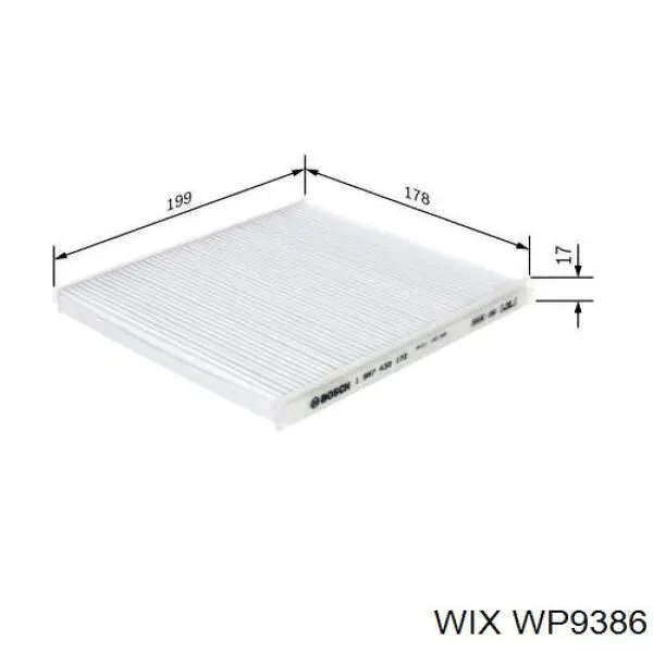 Купити WP9386 WIX Фільтр салону вугільний