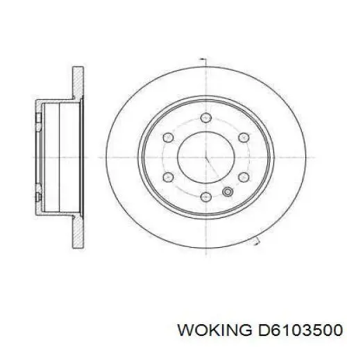 Задні дискові гальма Woking D6103500 ціна, від 47.00 USD