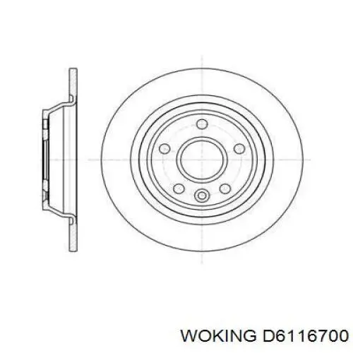 Задні дискові гальма Woking D6116700 ціна, від 34.46 USD