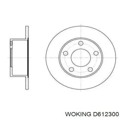 Задні дискові гальма Woking D612300 ціна, від 25.44 USD