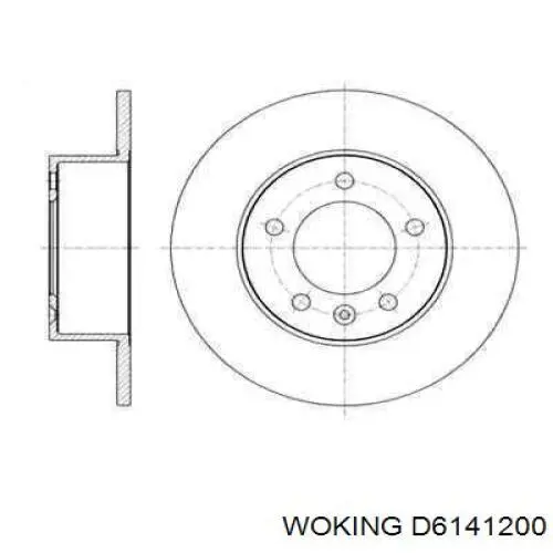 Задні дискові гальма Woking D6141200 ціна, від 49.25 USD