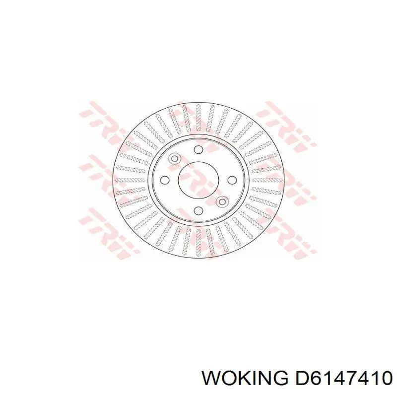 Гальмівні диски передні D6147410 Woking