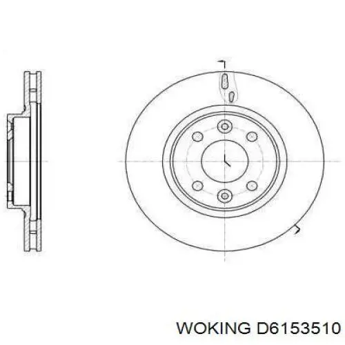 D6153510 Woking Гальмо дискове переднє