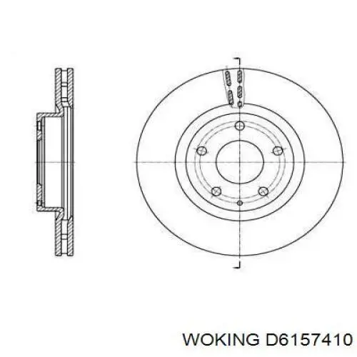 Купити D6157410 Woking Ротор гальмівний