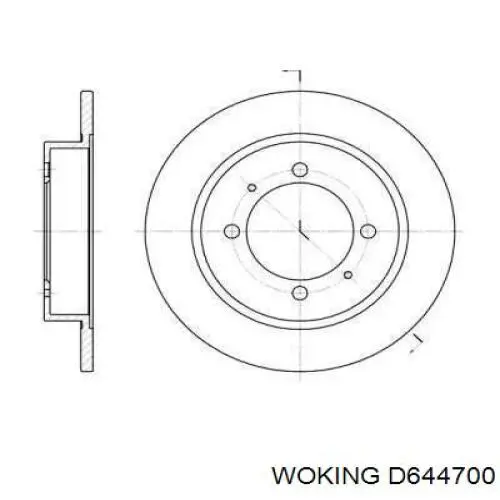 Задні дискові гальма Woking D644700 ціна, від 23.17 USD