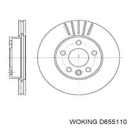 Купити D655110 Woking Ротор гальмівний