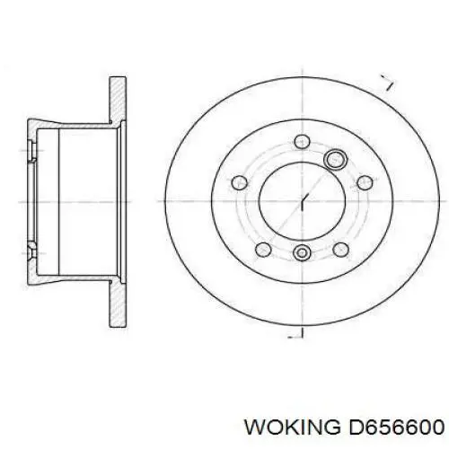 Задні дискові гальма Woking D656600 ціна, від 41.73 USD