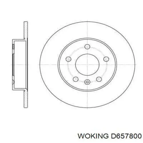 Задні дискові гальма Woking D657800 ціна, від 25.82 USD