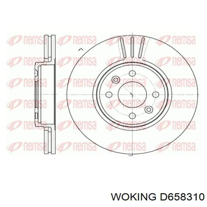 D658310 Woking Гальмо дискове переднє