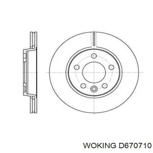 Задні дискові гальма Woking D670710 ціна, від 48.39 USD