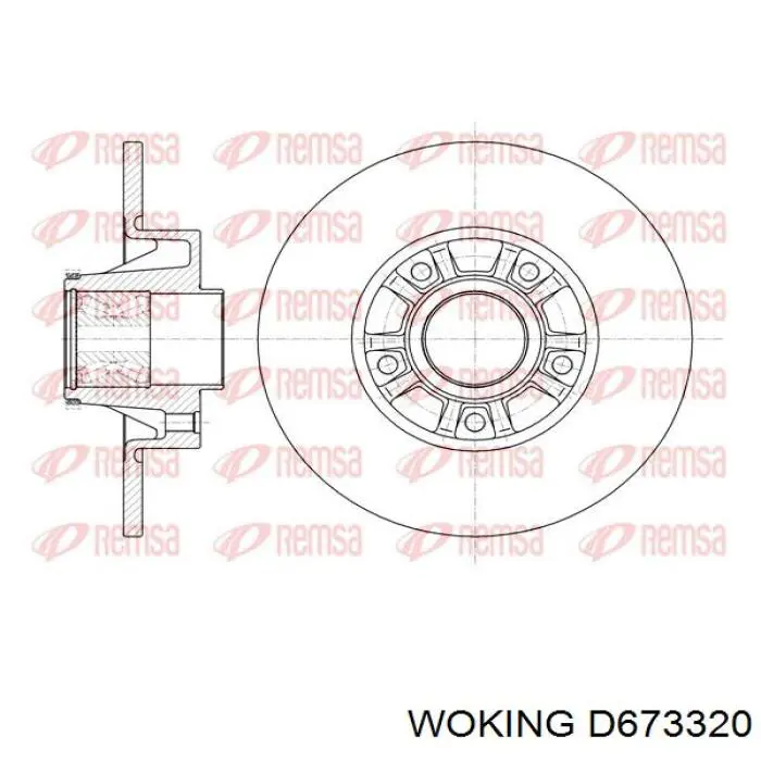 D673320 Woking диск гальмівний задній
