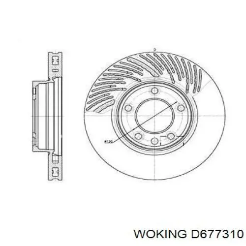 Диск переднього гальма Woking D677310 ціна, від 82.57 USD