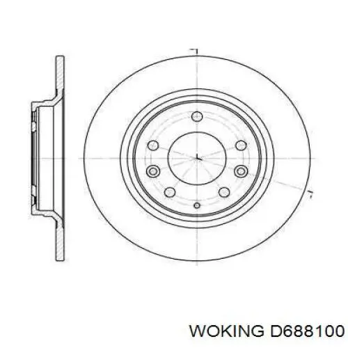 Задні дискові гальма Woking D688100 ціна, від 25.34 USD