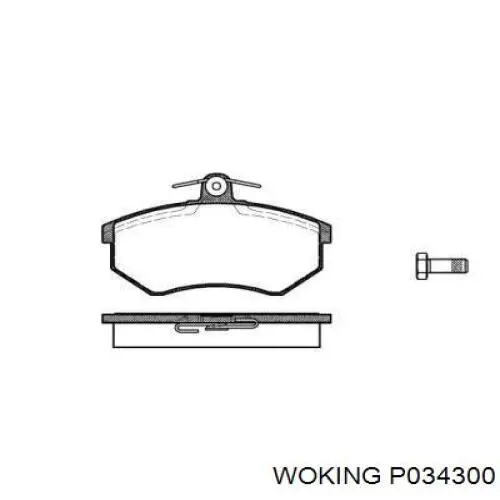 Гальмівні колодки Woking P034300 ціна, від 16.77 USD