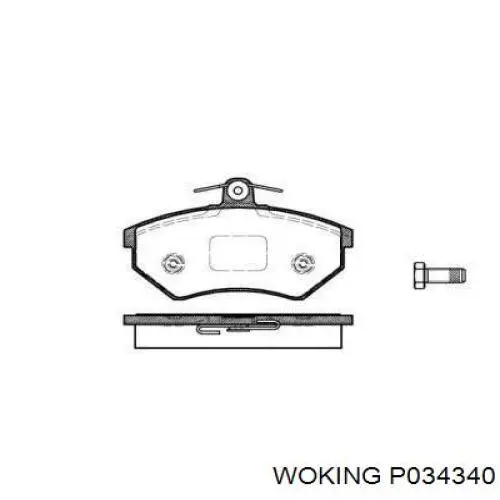 Гальмівні колодки Woking P034340 ціна, від 16.21 USD