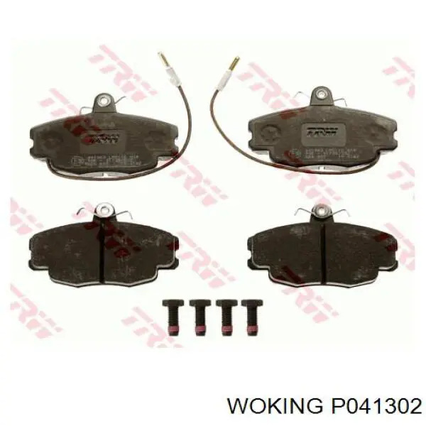 Передні тормозні колодки P041302 Woking