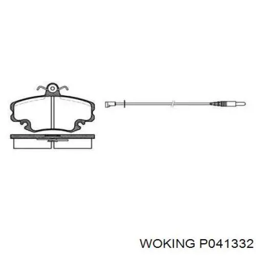 Гальмівні колодки Woking P041332 ціна, від 17.58 USD