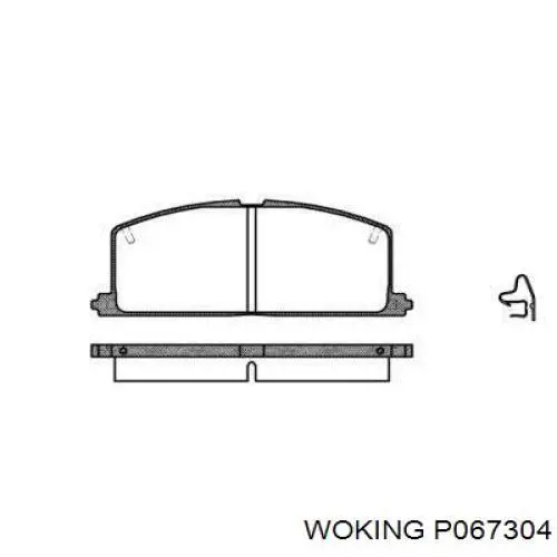 Гальмівні колодки Woking P067304 ціна, від 14.04 USD