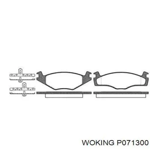 Гальмівні колодки Woking P071300 ціна, від 13.50 USD