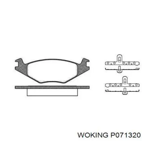Гальмівні колодки Woking P071320 ціна, від 12.69 USD