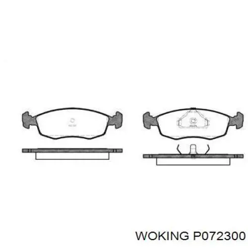 Гальмівні колодки Woking P072300 ціна, від 18.17 USD