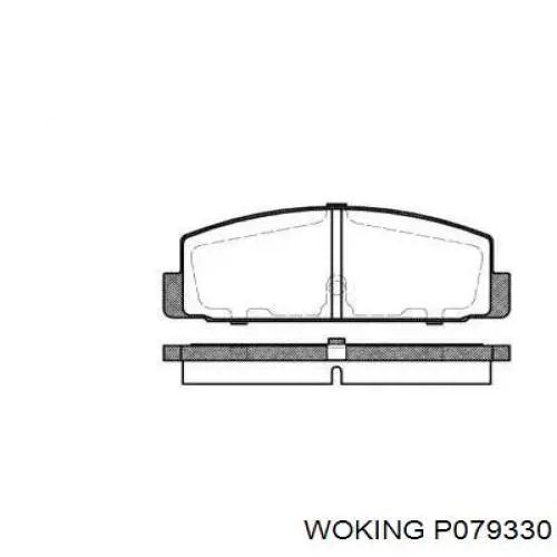 Задні гальмівні колодки Woking P079330 ціна, від 18.98 USD
