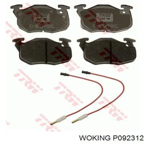 Гальмівні колодки Woking P092312 ціна, від 13.53 USD