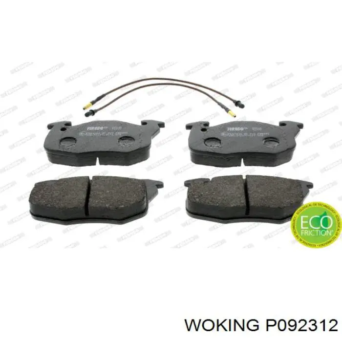 Гальмівні колодки Woking P092312 ціна, від 13.53 USD