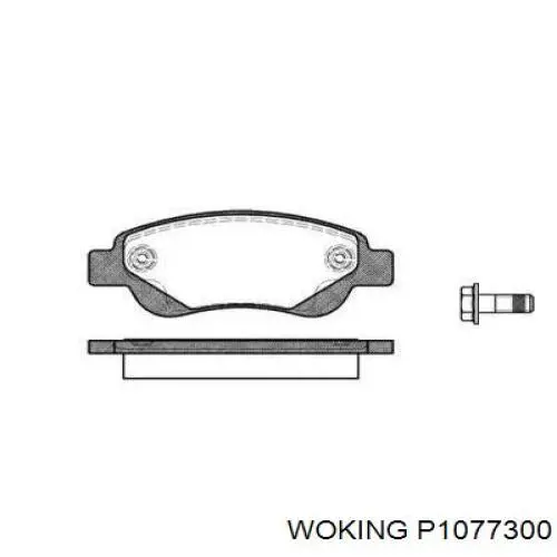 Гальмівні колодки Woking P1077300 ціна, від 20.51 USD