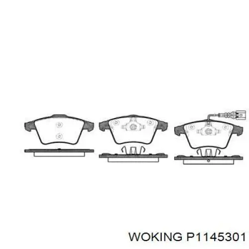 Купити P1145301 Woking Колодки гальмівні передні, дискові