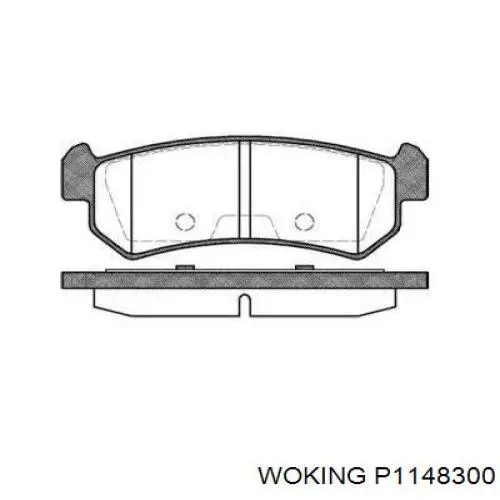 Задні гальмівні колодки Woking P1148300 ціна, від 11.36 USD