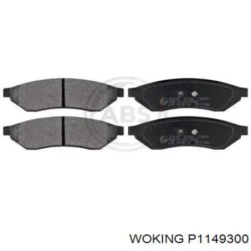 Задні гальмівні колодки Woking P1149300 ціна, від 17.12 USD