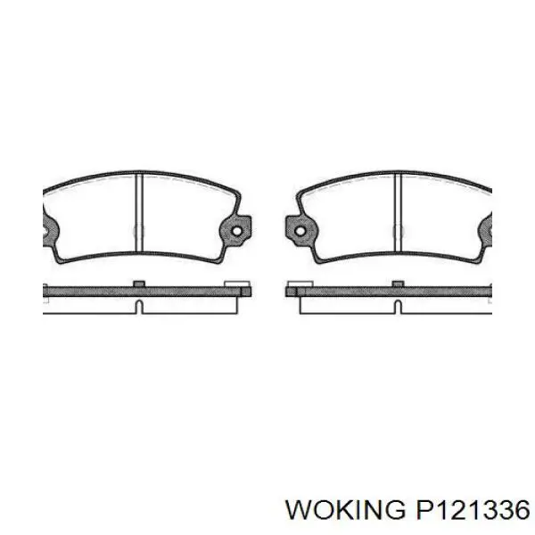 Купити P121336 Woking Колодки гальмівні передні, дискові